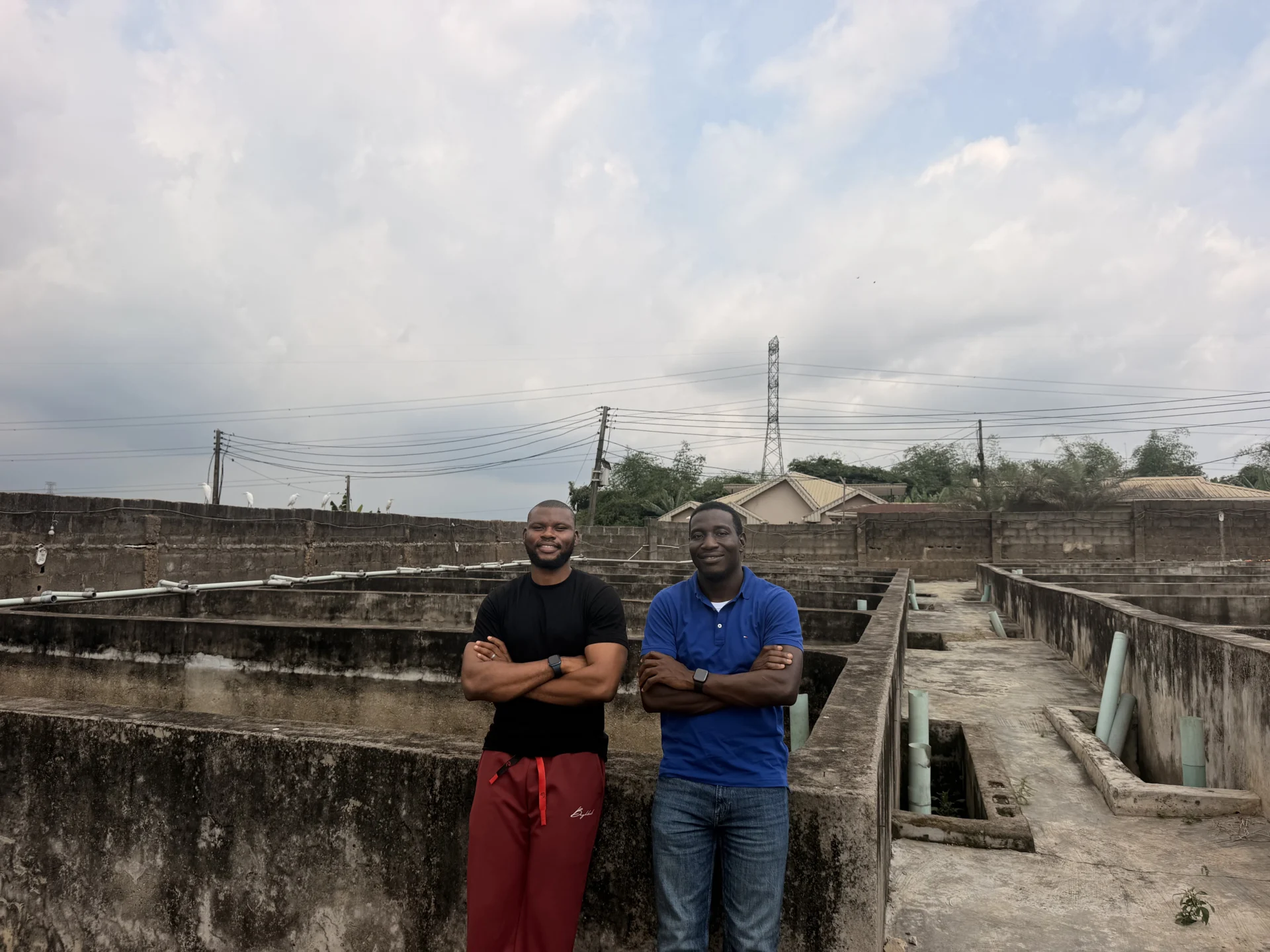 Bright and Hussaini at the Hubright fish ponds